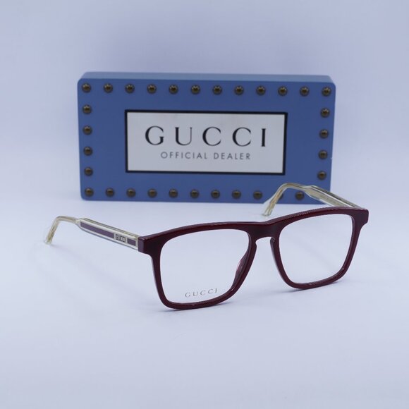 Final Price! Gucci GG0561O 003 Burgundy Eyeglasses 54mm - Picture 1 of 11